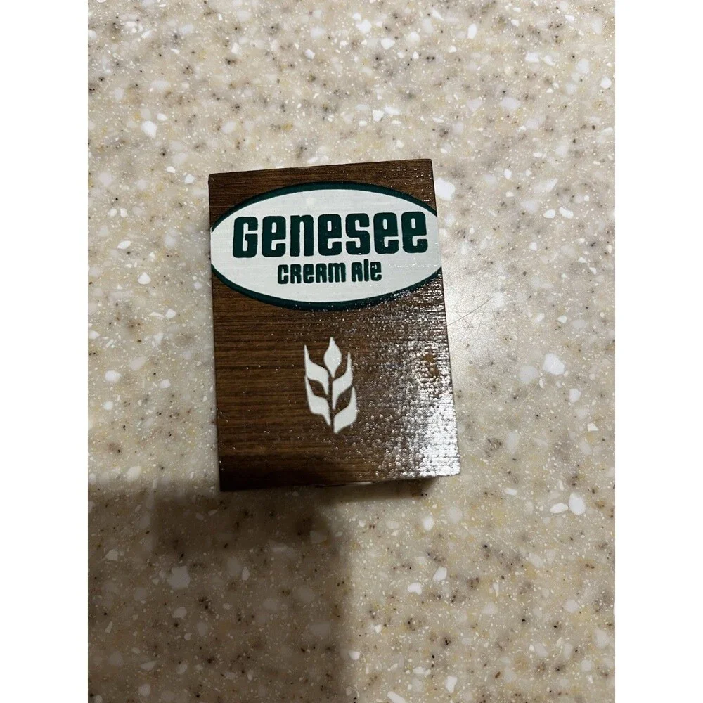 3” Wooden Genesee Cream Ale Beer Tap Rare
